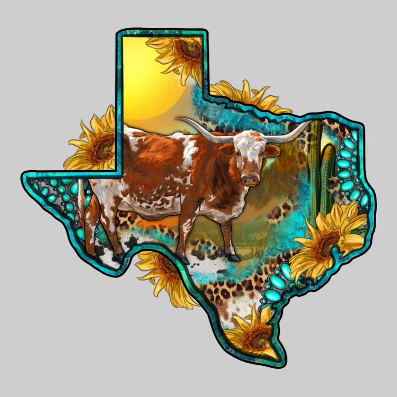 Western Texas Map With Longhorn Bull Premium Tee by RanaPortraitStore | Teevron
