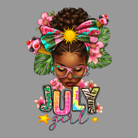 July Girl Afro Woman Summer Vintage Hoodie | Teevron