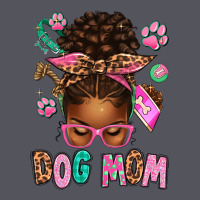 Afro Messy Bun Dog Mom Vintage Hoodie | Teevron