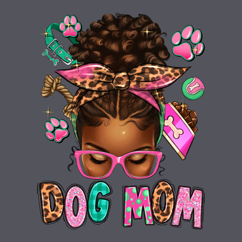 Afro Messy Bun Dog Mom Vintage Hoodie by texasbilliewilder | Teevron