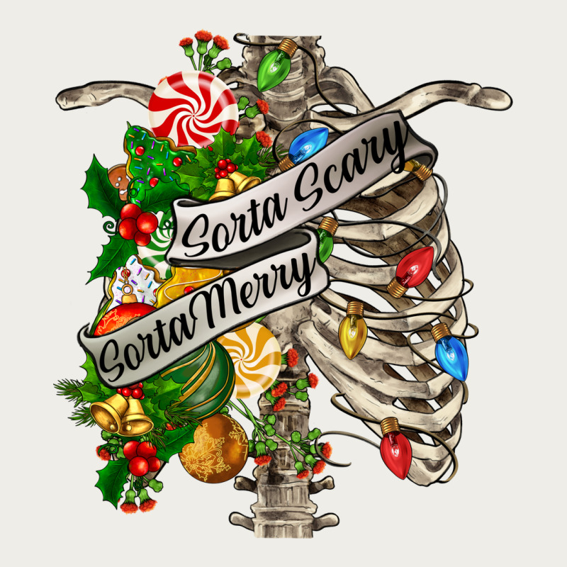 Sorta Merry Sorta Scary Chest Zipper Hoodie by FaDigitalArtStudio | Teevron