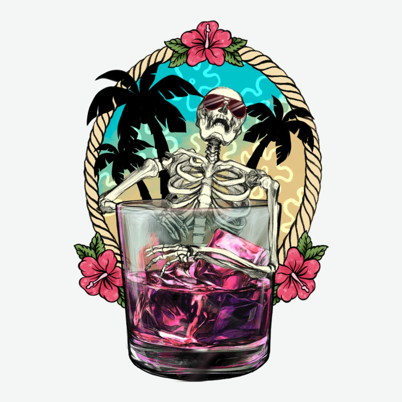 Summer Skeleton Cocktail Urban Heavy Tee by NancyCooperArtShop | Teevron