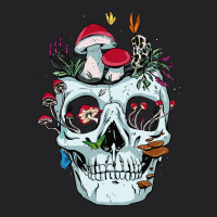 Halloween Skull Collector Mushrooms Flowers And Butterflies Sweatshirt Vintage Tee | Teevron