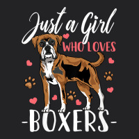 Kids Boxer Dog Just A Girl Who Loves Boxers Gift Vintage Tee | Teevron