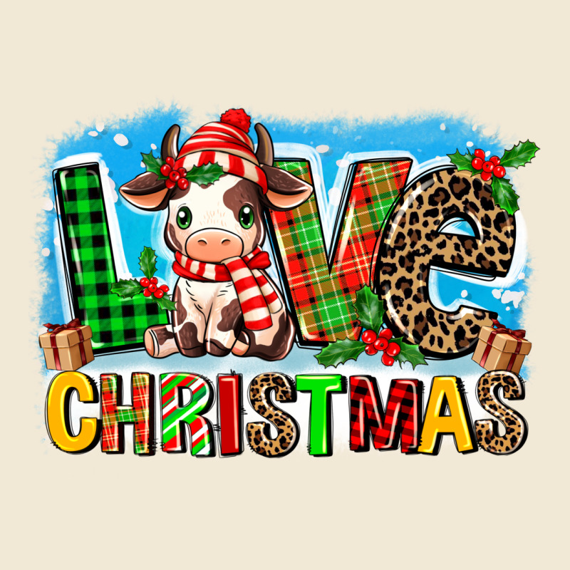 Love Christmas Cow Premium Tee by MaliasSmallBusiness | Teevron