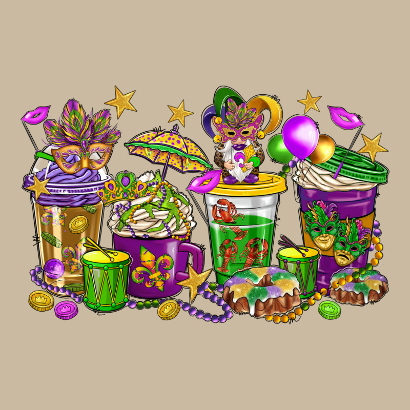 Mardi Gras Coffee Cups Long Sleeve Tee by HowdyJamesFarm | Teevron