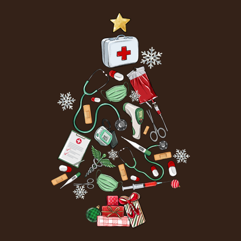 Nurse Christmas Tree Heavy Core Tee by MaliasSmallBusiness | Teevron