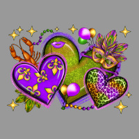 Mardi Gras Hearts Vintage Hoodie | Teevron