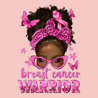 Afro Messy Bun Breast Cancer Warrior Urban Heavy Tee | Teevron