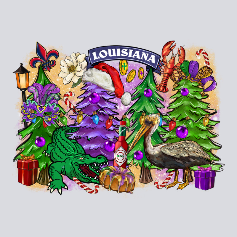 Christmas Louisiana Mardi Gras Trees Zipper Hoodie by FaDigitalArtStudio | Teevron