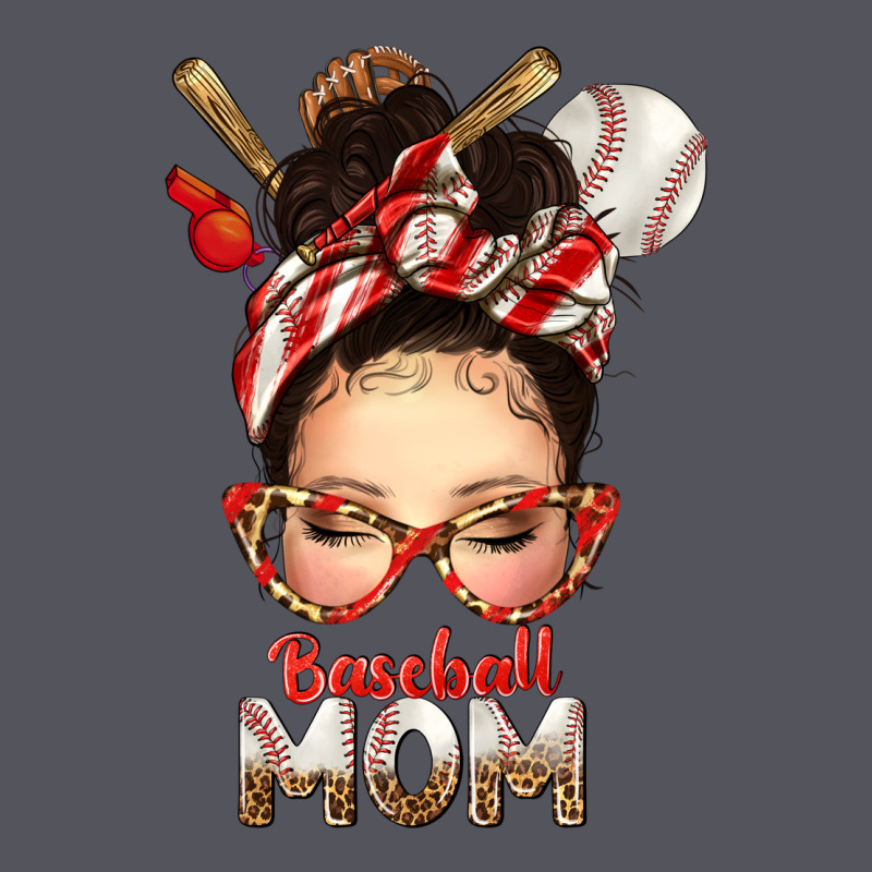 Baseball Mom Messy Bun Vintage Hoodie by texasbilliewilder | Teevron