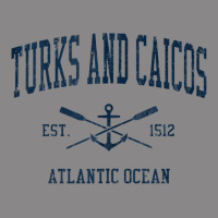 Turks And Caicos Vintage Navy Crossed Oars & Boat Anchor Vintage Tee | Teevron