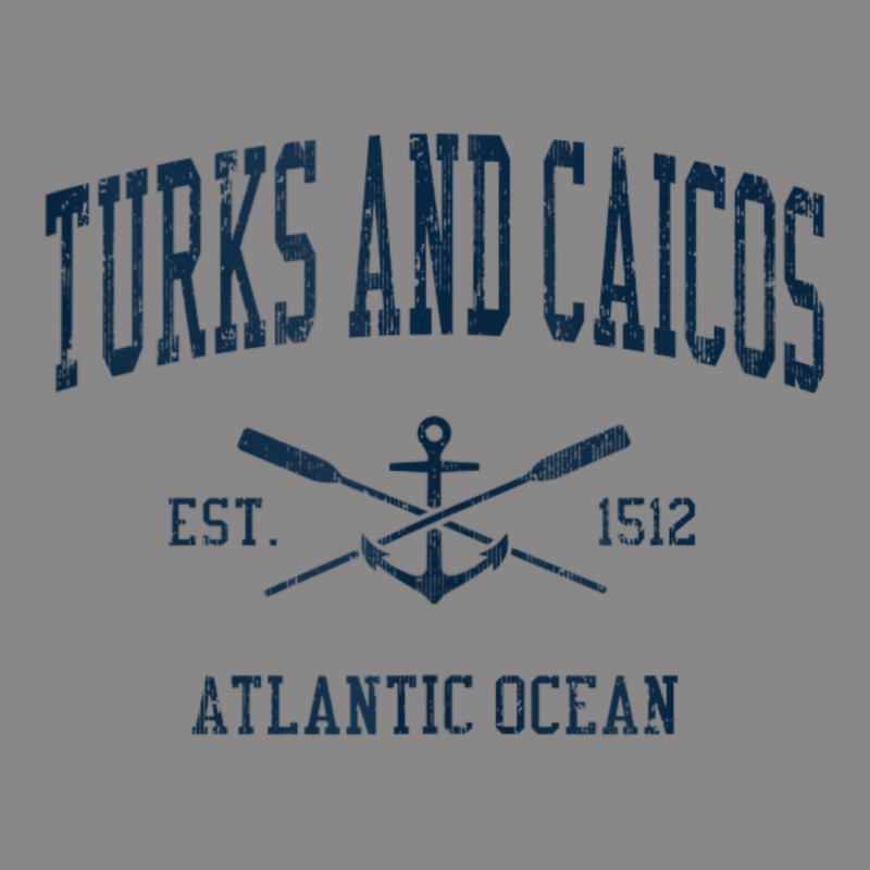 Turks And Caicos Vintage Navy Crossed Oars & Boat Anchor Vintage Tee by trangStudio | Teevron