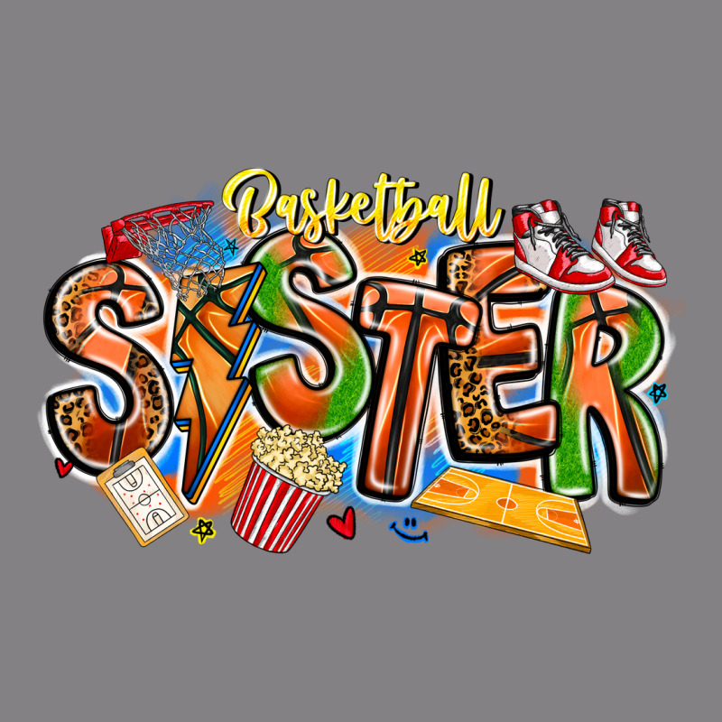 Basketball Sister Heavyweight Hoodie by CowhideDigitalArt | Teevron