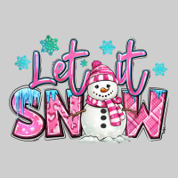 Let It Snow Pink Christmas Snowman Premium Tee | Teevron