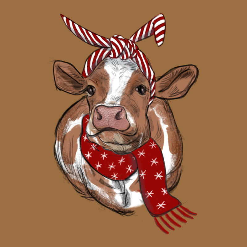 Christmas Scarf Heifer Vintage Tee by RanaPortraitStore | Teevron