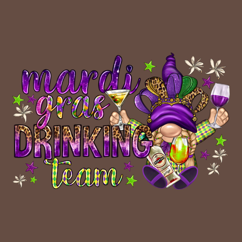 Mardi Gras Drinking Team With Gnome Long Sleeve Tee by HowdyJamesFarm | Teevron