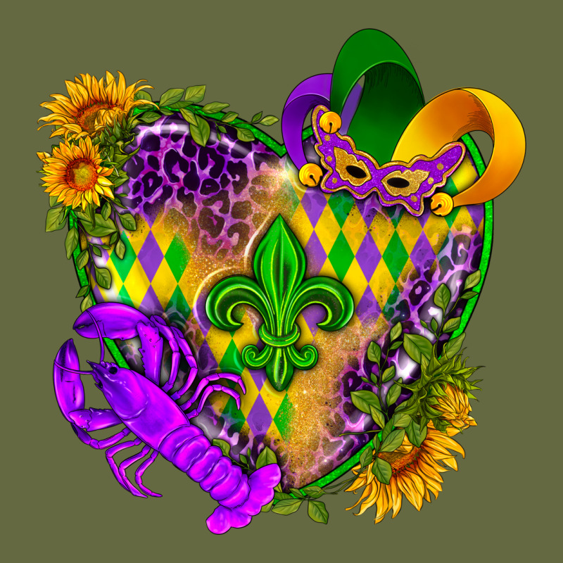 Mardi Gras Heart Long Sleeve Tee by HowdyJamesFarm | Teevron