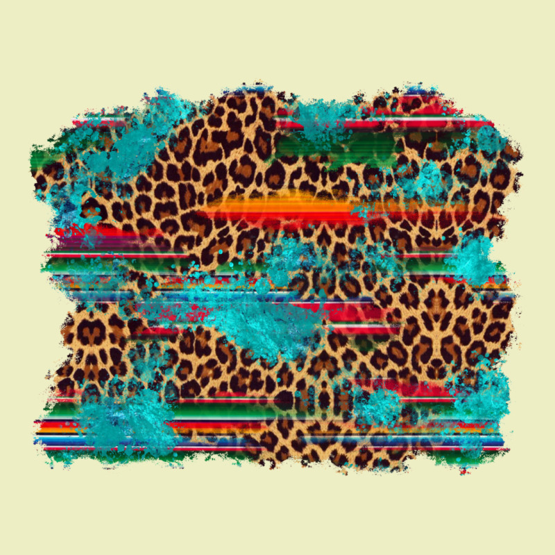 Western Serape Leopard Bull Skull Turquoise  Background Urban Hoodie by Artiststas | Teevron