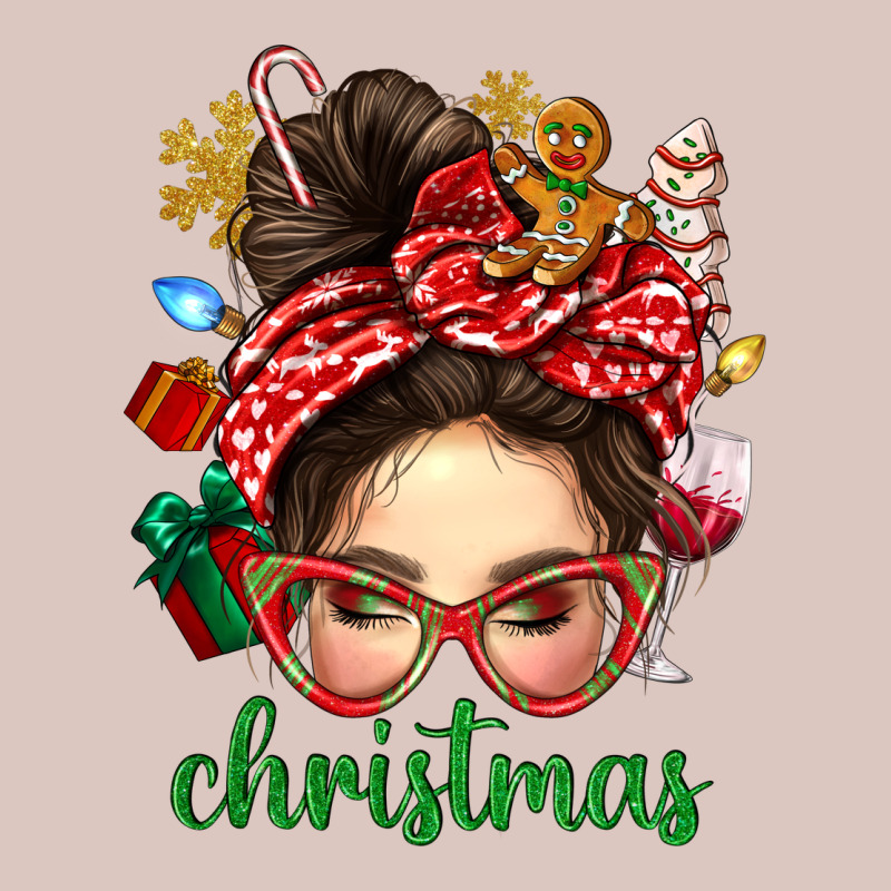 Christmas Messy Bun With Gingerbread Man Premium Hoodie by BundleAndBundleShop | Teevron