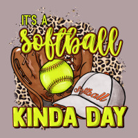 It's A Softball Kinda Day Leopard Vintage Hoodie | Teevron
