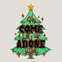 Oh Come Let Us Adore Him Christmas Tree Heavy Core Tee | Teevron