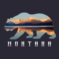 Montana Bear With Glacier National Park Lake Image Souvenir Vintage Tee | Teevron
