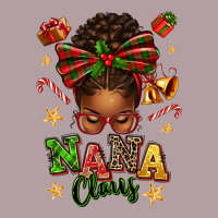 Nana Claus Afro Messy Bun Vintage Hoodie | Teevron