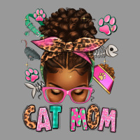 Afro Messy Bun Cat Mom Vintage Hoodie | Teevron