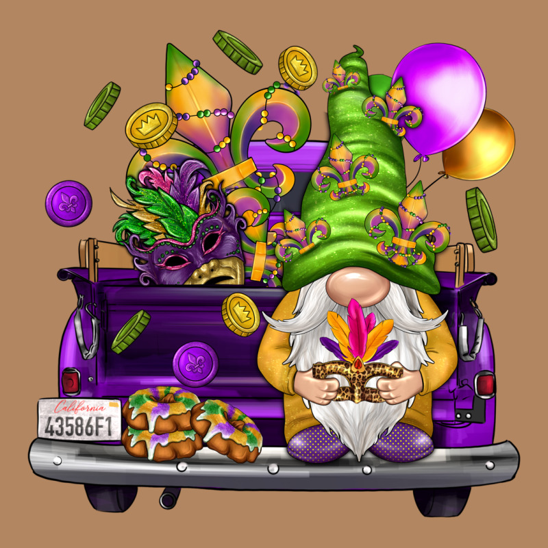 Mardi Gras Gnome On The Truck Long Sleeve Tee by HowdyJamesFarm | Teevron