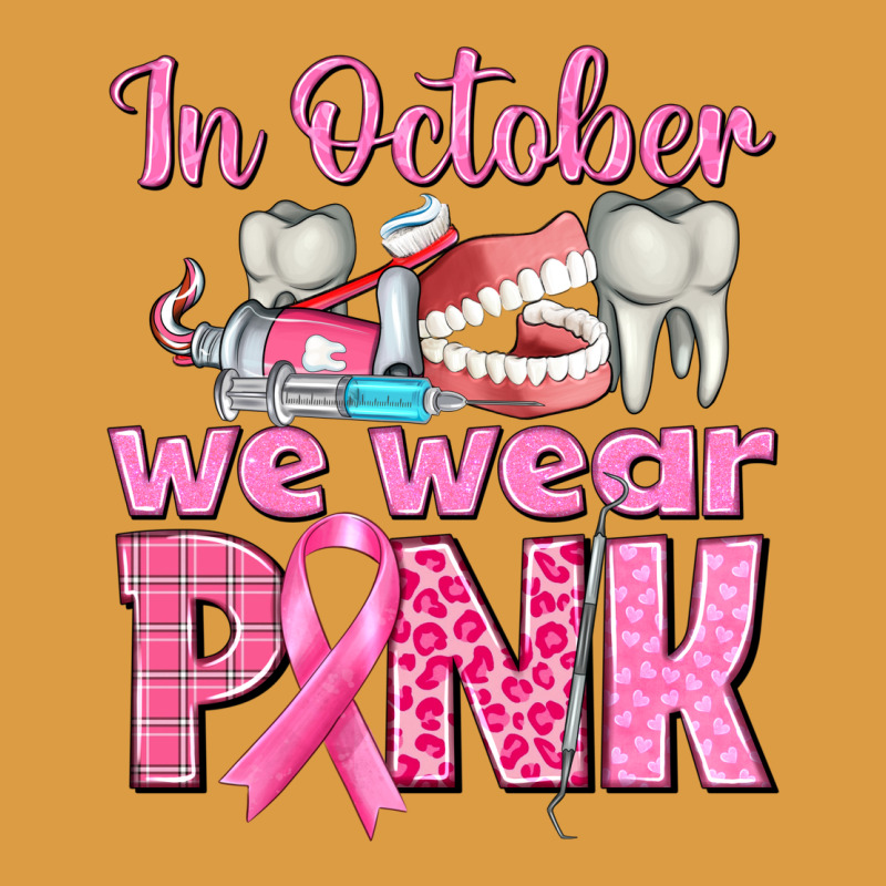 In October We Wear Pink Breast Cancer Awareness Urban Heavy Tee by texasbilliewilder | Teevron