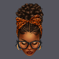 Afro Messy Bun Orange Leopard Bow Vintage Hoodie | Teevron