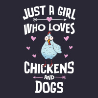 Just A Girl Who Loves Chickens And Dogs Gift Women Vintage Tee | Teevron