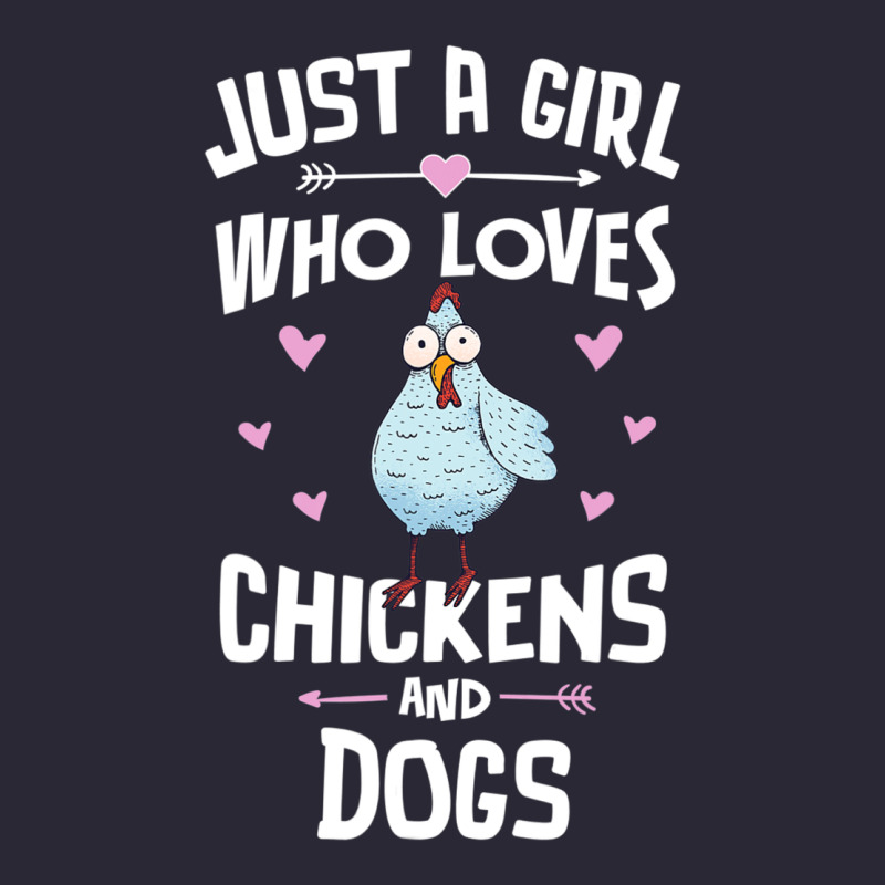 Just A Girl Who Loves Chickens And Dogs Gift Women Vintage Tee by trangStudio | Teevron