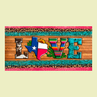 Love Texas Sunflowers Cactus Cowhide License Plate Urban Hoodie | Teevron