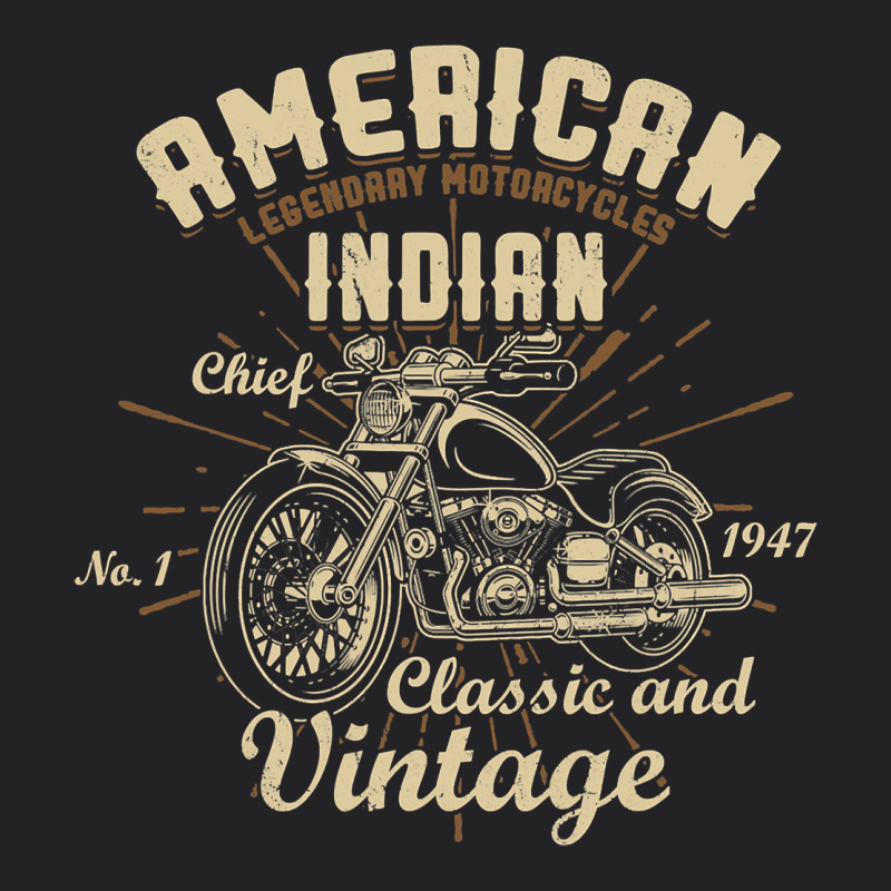 Retro Vintage American Motorcycle Indian For Old Biker Vintage Tee by trangStudio | Teevron