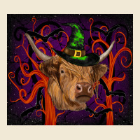 Halloween Glitter Highland Cow Tumbler Ladies Tee | Teevron