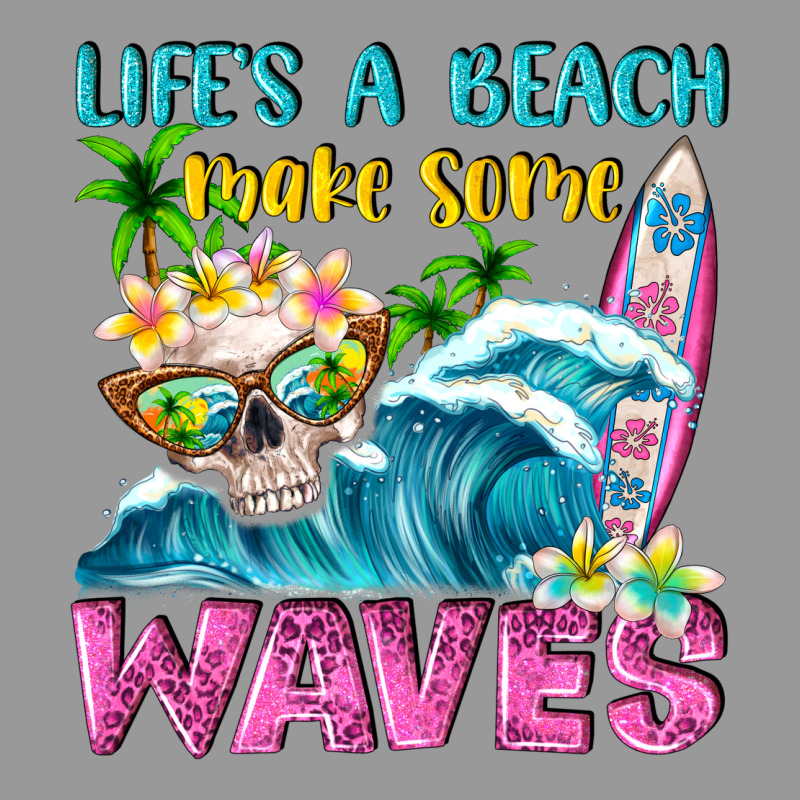 Life's A Beach Make Some Waves Vintage Hoodie by NancyCooperArtShop | Teevron