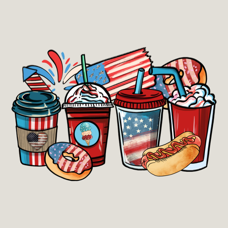 4th Of July Coffee Cups Heavy Core Tee by NancyCooperArtShop | Teevron
