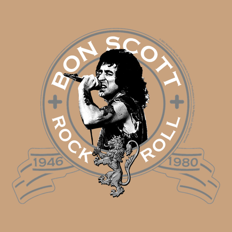 Bon Scott Rock N' Roll Lion Shield Vintage Tee by trangStudio | Teevron