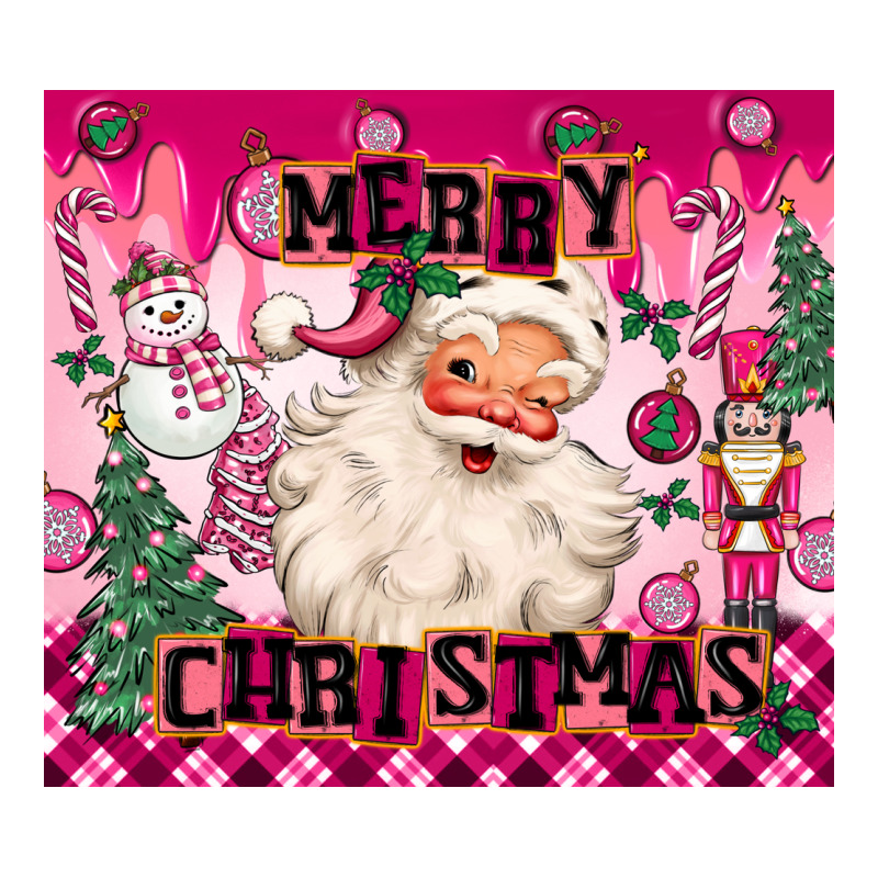 Merry Pink Christmas Santa Premium Tee by MaliasSmallBusiness | Teevron