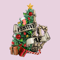 Festive Af Christmas Middle Finger Ladies Tee | Teevron