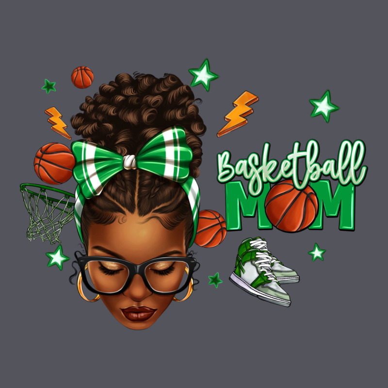 Afro Messy Bun Full Face Basketball Mom Vintage Hoodie by texasbilliewilder | Teevron