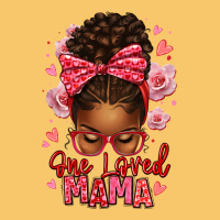 One Loved Mama Afro Messy Bun Vintage Hoodie | Teevron