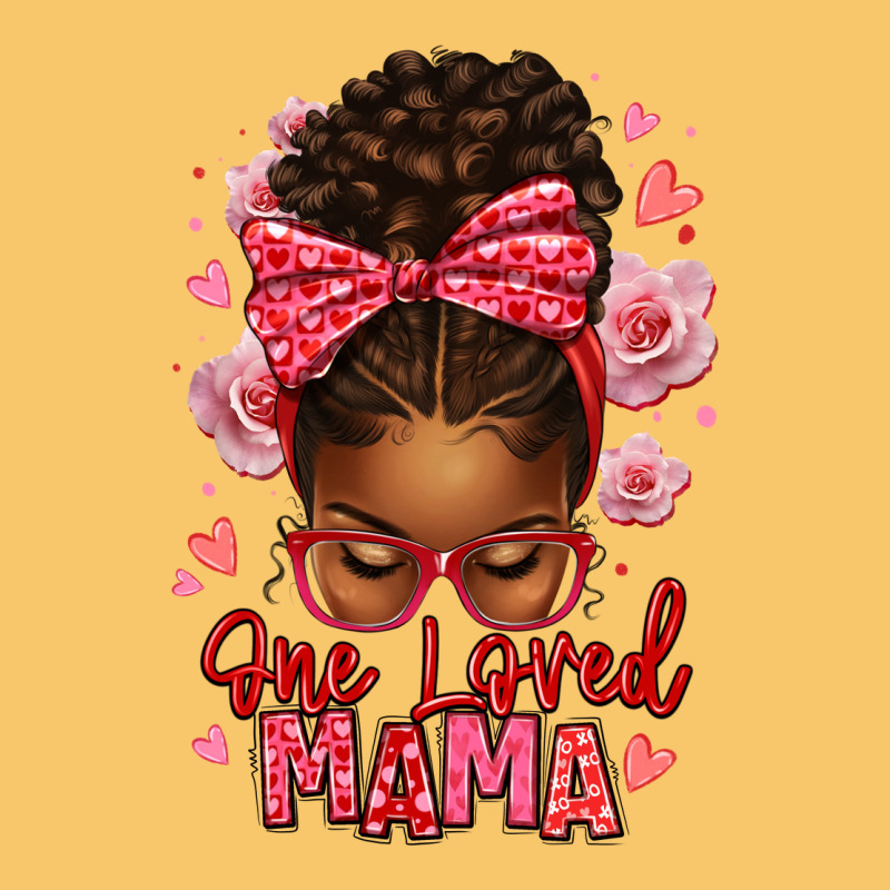 One Loved Mama Afro Messy Bun Vintage Hoodie by texasbilliewilder | Teevron