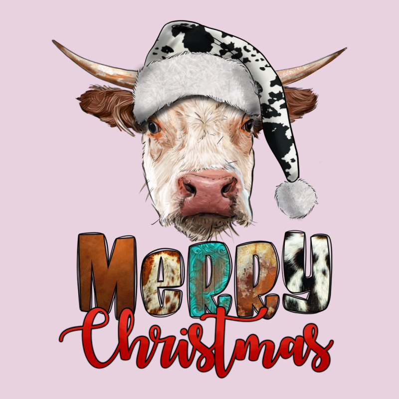 Merry Christmas Hereford Cow Ladies Tee by RanaPortraitStore | Teevron