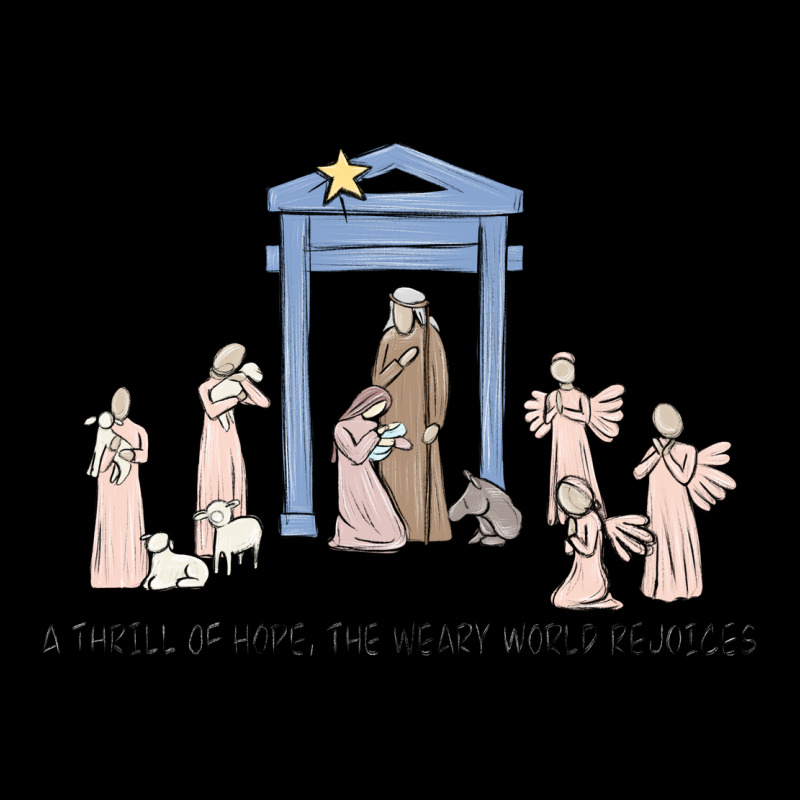 A Thrill Of Hope Nativity Heavy Core Tee by MaliasSmallBusiness | Teevron