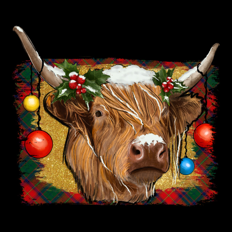 Highland Cow Christmas Ladies Tee by RanaPortraitStore | Teevron