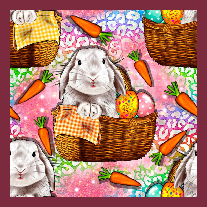 Easter Bunny With Hamper Seamless Pattern Premium Hoodie by BundleAndBundleShop | Teevron