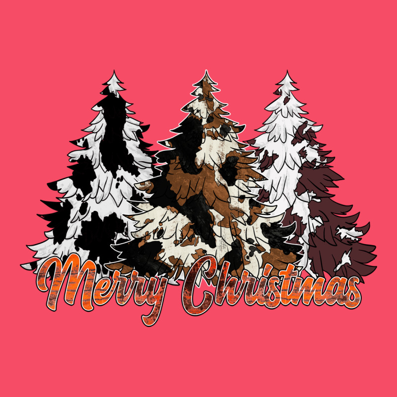 Merry Christmas Cowhide Trees Premium Sweatshirt by CowhideDigitalArt | Teevron